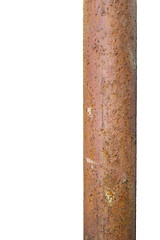 Image showing rusted bar over white