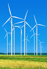 Image showing wind turbines