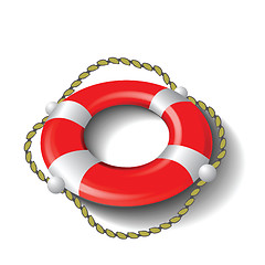 Image showing red lifebuoy