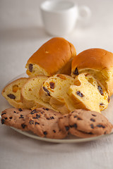 Image showing selection of sweet bread and cookies