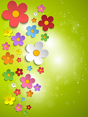 Image showing Beautiful Spring White Flowers Background 