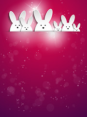 Image showing Happy Easter Rabbit Bunny on Purple Background