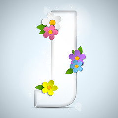 Image showing Alphabet Glass Spring with Flowers