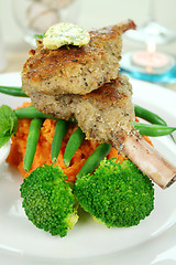 Image showing Crumbed Lamb Cutlets