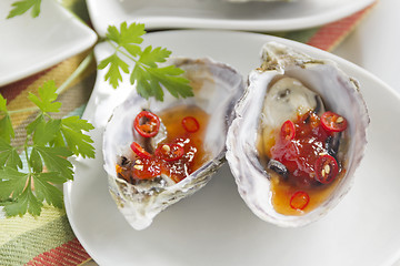 Image showing Sweet Chilli Oysters