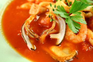 Image showing Mediterranean Seafood Soup