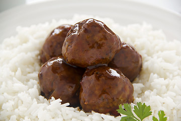 Image showing Meat Balls In Hoisin Sauce