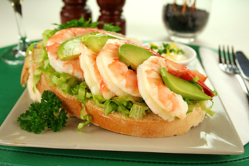 Image showing Shrimp And Avocado Sandwich