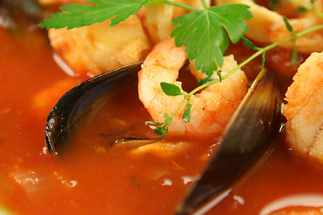 Image showing Mediterranean Seafood Soup