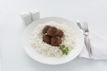 Image showing Meat Balls In Hoisin Sauce