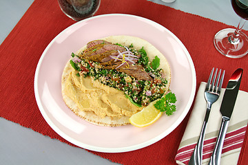 Image showing Middle Eastern Lamb Pita Bread