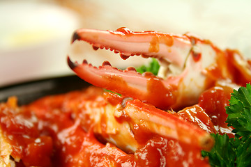 Image showing Crab In Tomato Sauce