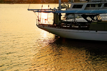 Image showing Sunset Yacht Marina