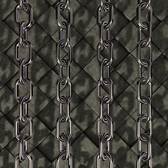 Image showing chains on stone background