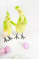 Image showing Easter chicken family