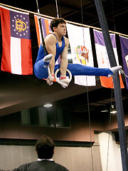 Image showing Gymnast on rings