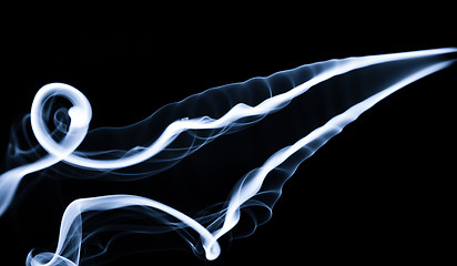 Image showing Fume: White smoke abstraction on black 