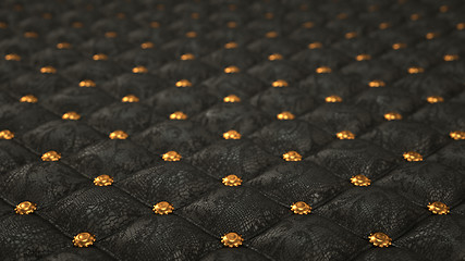 Image showing Alligator skin background with pattern and buttons