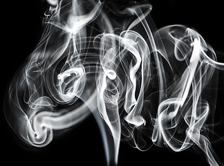 Image showing Mysterious: white smoke abstraction 