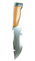 Image showing safety and weapon: hunting knife isolated 