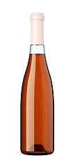 Image showing Corked bottle of white wine or brandy isolated