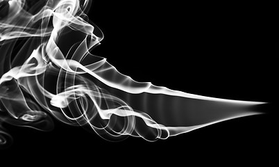 Image showing Abstract pattern: white smoke shape and curves