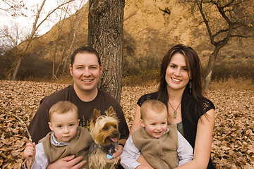 Image showing Autumn family