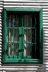 Image showing venetian blind and a metal wall 