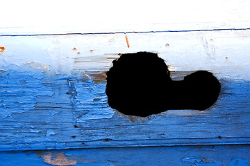 Image showing wood  and a hole i