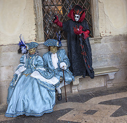 Image showing Venetian Costumes Scene