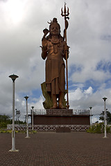 Image showing  gold statue of a Hinduism    Shiva 