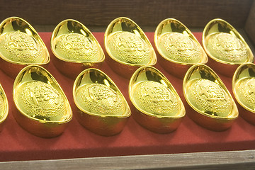 Image showing Chinese gold ingots

