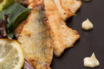 Image showing Fried perch filets with potatoes