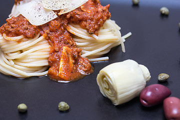 Image showing Spaghetti bolognaise