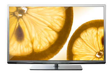 Image showing tv with fruit on screen