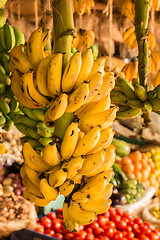 Image showing Banana bunch at a local market
