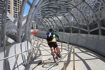 Image showing Melbourne cyclist