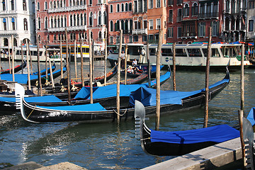 Image showing Venice gondolas