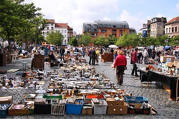 Image showing Brussels flea market