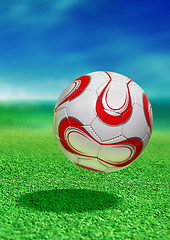 Image showing soccer ball with path