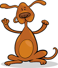 Image showing happy playful standing dog cartoon