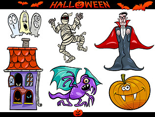 Image showing Halloween Cartoon Themes Set