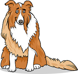 Image showing collie purebred dog cartoon illustration