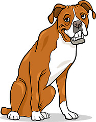 Image showing boxer purebred dog cartoon illustration