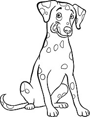 Image showing dalmatian dog cartoon for coloring book