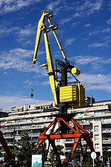 Image showing  red yellow crane