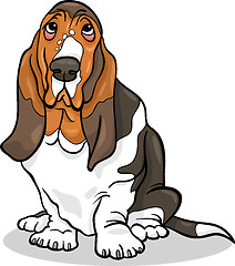 Image showing basset hound dog cartoon illustration