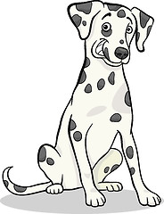 Image showing dalmatian purebred dog cartoon illustration