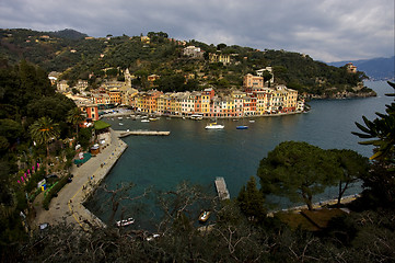 Image showing  panaoramas  in village of portofino