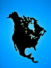 Image showing USA and Canada map